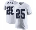 Dallas Cowboys #25 Xavier Woods White Rush Pride Name & Number T-Shirt