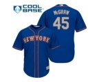New York Mets #45 Tug McGraw Blue(Grey NO.) Alternate Road Cool Base Stitched Baseball Jersey