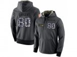 Seattle Seahawks #80 Steve Largent Stitched Black Anthracite Salute to Service Player Performance Hoodie