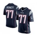 New England Patriots #77 Michael Bennett Game Navy Blue Team Color Football Jersey