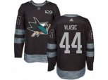 Adidas San Jose Sharks #44 Marc-Edouard Vlasic Authentic Black 1917-2017 100th Anniversary NHL Jersey