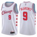 Nike Chicago Bulls #9 Antonio Blakeney Swingman White NBA Jersey - City Edition