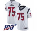 Houston Texans #75 Matt Kalil White Vapor Untouchable Limited Player 100th Season Football Jersey