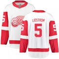 Detroit Red Wings #5 Nicklas Lidstrom Fanatics Branded White Away Breakaway NHL Jersey