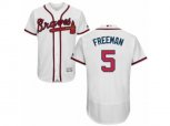 Atlanta Braves #5 Freddie Freeman White Flexbase Authentic Collection MLB Jersey