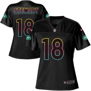 Women\'s Nike New York Jets #18 ArDarius Stewart Game Black Fashion NFL Jersey