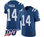 Indianapolis Colts #14 Zach Pascal Royal Blue Team Color Vapor Untouchable Limited Player 100th Season Football Jersey