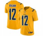 Los Angeles Chargers #12 Travis Benjamin Limited Gold Inverted Legend Football Jersey
