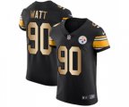 Pittsburgh Steelers #90 T. J. Watt Elite Black Gold Team Color Football Jersey