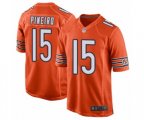 Chicago Bears #15 Eddy Pineiro Game Orange Alternate Football Jersey