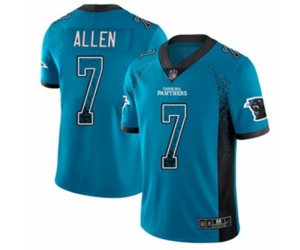 Carolina Panthers #7 Kyle Allen Limited Blue Rush Drift Fashion Football Jersey