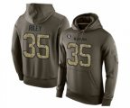 Oakland Raiders #35 Curtis Riley Green Salute To Service Pullover Hoodie