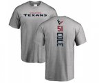 Houston Texans #51 Dylan Cole Ash Backer T-Shirt