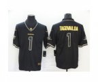 Miami Dolphins #1 Tua Tagovailoa Limited Black Golden Edition Football Jersey