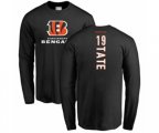 Cincinnati Bengals #19 Auden Tate Black Backer Long Sleeve T-Shirt