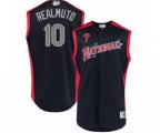 Philadelphia Phillies #10 J. T. Realmuto Authentic Navy Blue National League 2019 Baseball All-Star Jersey