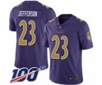 Baltimore Ravens #23 Tony Jefferson Limited Purple Rush Vapor Untouchable 100th Season Football Jersey