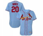 St. Louis Cardinals #20 Lou Brock Light Blue Alternate Flex Base Authentic Collection Baseball Jersey