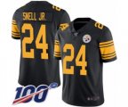 Pittsburgh Steelers #24 Benny Snell Jr. Limited Black Rush Vapor Untouchable 100th Season Football Jersey