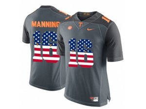 2016 US Flag Fashion 2016 Tennessee Volunteers Peyton Manning #16 College Football Limited Jersey - Grey
