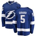 Tampa Bay Lightning #5 Dan Girardi Fanatics Branded Royal Blue Home Breakaway NHL Jersey