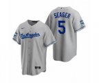 Los Angeles Dodgers Corey Seager MVP Gray 2020 World Series Champions Road Replica Jersey