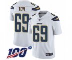 Los Angeles Chargers #69 Sam Tevi White Vapor Untouchable Limited Player 100th Season Football Jersey