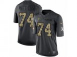 Tennessee Titans #74 Bruce Matthews Limited Black 2016 Salute to Service NFL Jersey