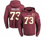 Washington Redskins #73 Chase Roullier Burgundy Red Name & Number Pullover Hoodie