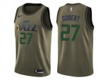 Utah Jazz #27 Rudy Gobert Green Salute to Service NBA Swingman Jersey