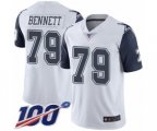 Dallas Cowboys #79 Michael Bennett Limited White Rush Vapor Untouchable 100th Season Football Jersey