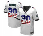 Philadelphia Eagles #20 Brian Dawkins Elite White Road USA Flag Fashion Football Jersey