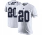 Dallas Cowboys #20 Ibraheim Campbell White Rush Pride Name & Number T-Shirt