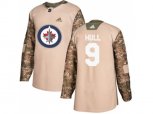 Winnipeg Jets #9 Bobby Hull Camo Authentic Veterans Day Stitched NHL Jersey