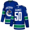 Vancouver Canucks #50 Brendan Gaunce Premier Blue Home NHL Jersey