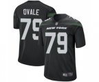 New York Jets #79 Brent Qvale Game Black Alternate Football Jersey