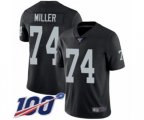 Oakland Raiders #74 Kolton Miller Black Team Color Vapor Untouchable Limited Player 100th Season Football Jersey