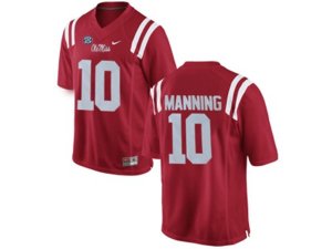 Men\'s Ole Miss Rebels Eli Manning 10 College Alumni Football Limited Jersey - Red