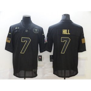 New Orleans Saints #7 Taysom Hill Black Nike 2020 Salute To Service Limited Jersey
