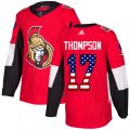 Ottawa Senators #17 Nate Thompson Authentic Red USA Flag Fashion NHL Jersey