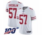 San Francisco 49ers #57 Dre Greenlaw White Vapor Untouchable Limited Player 100th Season Football Jersey