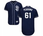 San Diego Padres Luis Perdomo Navy Blue Alternate Flex Base Authentic Collection Baseball Player Jersey