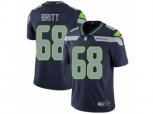 Seattle Seahawks #68 Justin Britt Vapor Untouchable Limited Steel Blue Team Color NFL Jersey