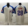 Atlanta Braves #28 Matt Olson Number 2023 City Connect Cool Base Stitched Jersey