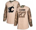Calgary Flames #27 Austin Czarnik Authentic Camo Veterans Day Practice Hockey Jersey