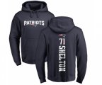 New England Patriots #71 Danny Shelton Navy Blue Backer Pullover Hoodie