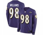 Baltimore Ravens #98 Brandon Williams Limited Purple Therma Long Sleeve NFL Jersey