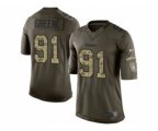 Pittsburgh Steelers #91 Kevin Greene army green[ Limited Salute To Service][greene]