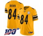 Pittsburgh Steelers #84 Antonio Brown Limited Gold Inverted Legend 100th Season Football Jersey