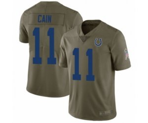 Indianapolis Colts #11 Deon Cain Limited Olive 2017 Salute to Service Football Jersey